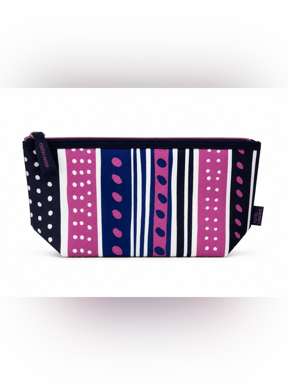 Estee Lauder Purple/Blue Print Cosmetic Bag